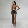 High Waist 2 Piece Bikini Set With Cover Up 2022 Swimsuit Women Print Sleeveless Bathing Suit Beachwear Swimming Biquini New