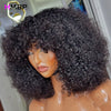 Afro Kinky Curly 500 Density Glueless Lace Front Wig Human Hair Ready To Go 13×6/360 HD Lace Front Wig Preplucked Hair For Women