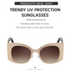 Oversized Cat Eye Sunglasses Women 2024 Luxury Brand Designer Punk Round Sun Glasses For Ladies Trendy Big Frame Eyewear UV400