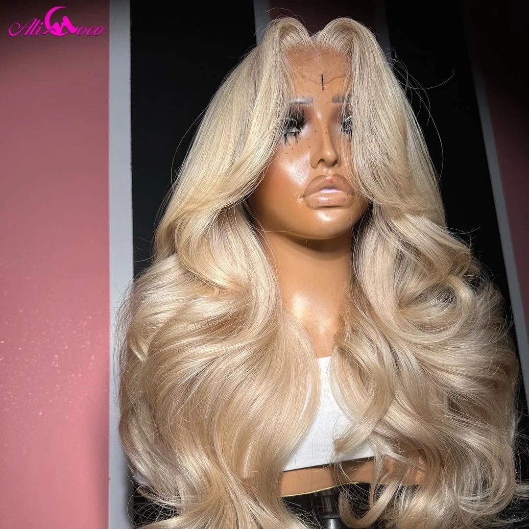 Ombre 613 Brown 13x4 13X6 Body Wave Lace Frontal Wigs Human Hair 200 Density For Black Women Brazilian Remy Hair Pre Plucked