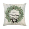 Linen Christmas Pillow Cover Snowman Elk Pillow Case 2024 Christmas Decoration for Home New Year Sofa Car Cushion Cover 45x45cm