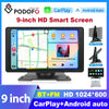 Podofo 9" Car Radio Multimedia Video Player Wireless Carplay Android Auto Car Mirror DVR Recorder Dashboard For Nissan Toyota