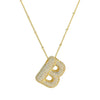 Cubic Zirconia Gold Plated  Bubble Alphabet Letter Necklace Monogram Necklace Balloon Initial Necklace Gifts for Women Girls