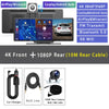 10.26“  Dash Cam 4K 3840*2160P Car Dvr Carplay Android Auto GPS 5G WIFI  Stream RearView Mirror Dashcam Camera Drive Recorder FM