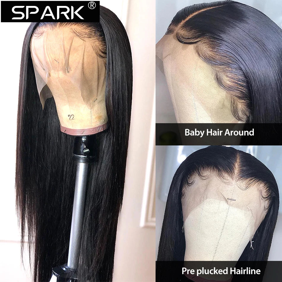 Ombre Ginger Orange Straight Hair Lace Closure Wig Ombre Human Hair Wigs Lace Frontal Wig Colored Wigs For Black Women