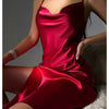 Summer New Chemise Nightgown Sexy Backless Spaghetti Strap Nightdress Sleepwear Women Loose Satin Home Wear Intimate Lingerie
