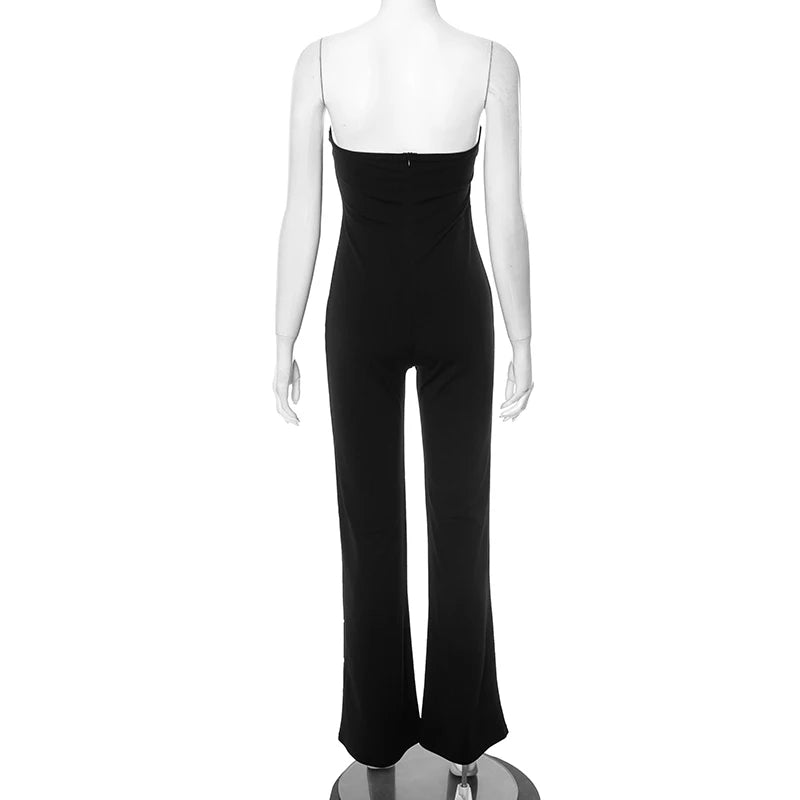 CUTENOVA Women'S Spring Summer Camisole V-Neck Offset Printed Zipper Sleeveless Slim Jumpsuit Fashion  Casual Sexy Jumpsuits