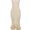 Weird Puss Knit Backless Dress Women Sleeveless Halter Summer Sexy Tassel Irregular Hem Clubwear Stretch Hipster Party Vestidos