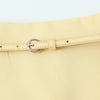 TRAFZA Women Fashion Suit Yellow V-Neck Sleeveless Belt Sngle Breasted Tops+High Waist Pocket Belt Long Skirts Female Summer Set
