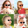 2023 Baby Girls Cute Acrylic Heart Shape Flowers UV400 Sunglasses Children Outdoor Sun Protection Sunglasses Kids Sun Glasses