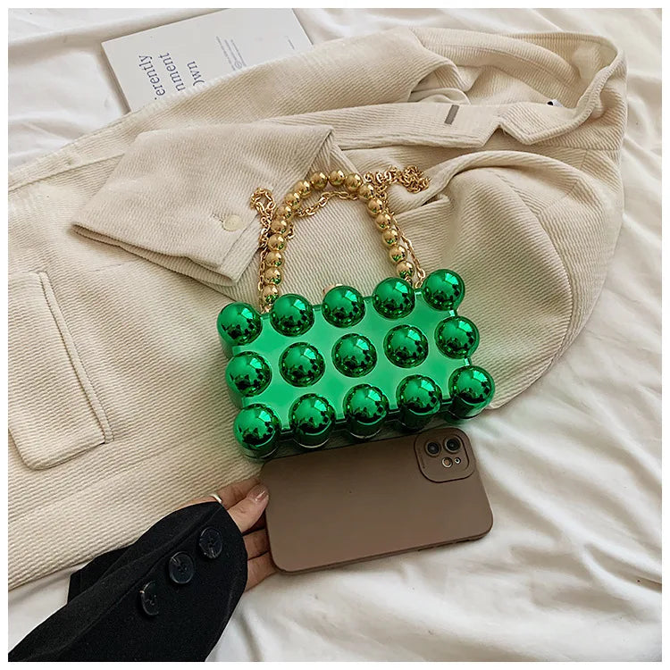 Mini Gold Chain Crossbody Bags for Women 2024 Y2K Korean Fashion Lady Evening Party Shoulder Bag Handbags and Purses