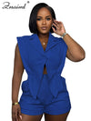 Znaiml Elegant White Patchwork Rompers Playsuits Women Lapel Sleeveless Slim Shorts Jumpsuits Hollow Button Birthday Overalls