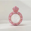Alizekerr Perfume Bottle Shaped Crystal Evening Bags Women Gorgeous Classy Rhinestone Round Metal Clutch Purses Wedding Party