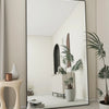 Large Mirror Full Length 34"x76", Floor Body Mirror with Stand, Metal Frame Wall-Mounted Vanity Mirror, Hanging Leaning