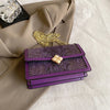 Luxury Purple Women's Single Shoulder Bag Pu Leather Ladies Bag Femme Designer Handbag Purse Flap Messenger Bag Brand Sac A Main