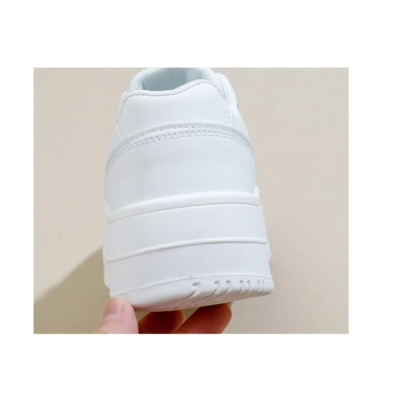 2025 New spring shoes for women green trainers platform lace up sneakers woman hip hop chunky sports shoes faux leather sneaker
