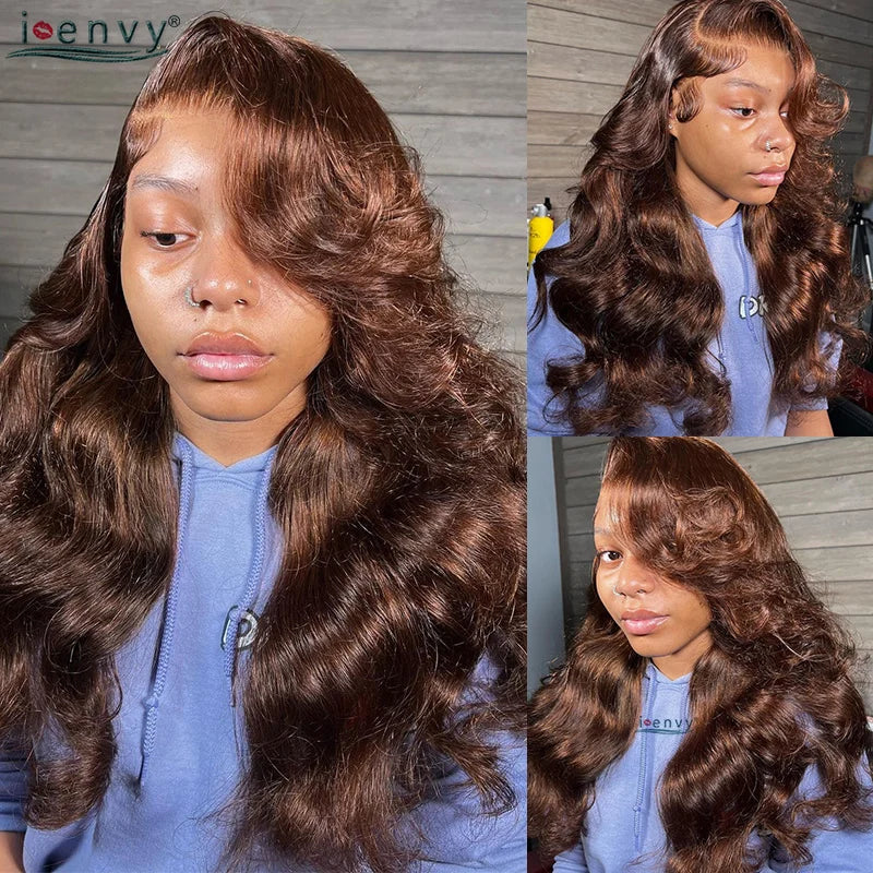 13X6 Ginger Blonde Lace Front Human Hair Wigs Red Burgundy 13x4 Body Wave Transparent HD Lace Frontal Wig Brown Lace Front Wig
