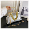 2024 Luxury Women Gold Green Chain Messenger Bags PU Leather Shoulder Bags Shell Clip Designer Handbag And Purse Wedding Clutch