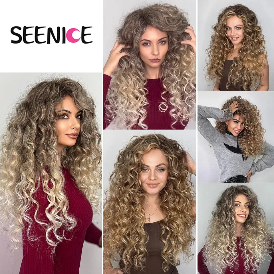 Deep Wavy Twist Synthetic Crochet Hair Afro Curly Hair African Crochet Braids Ombre Blonde Braiding Hair Extensions For Women