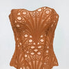 Hollow Out Corset Tops Irregular Hem Fishbone Underbust Top Slim Bandage Shapewear Bustier Korset Costumes Evening Party Corset