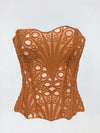 Hollow Out Corset Tops Irregular Hem Fishbone Underbust Top Slim Bandage Shapewear Bustier Korset Costumes Evening Party Corset