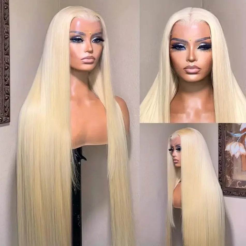 Blonde 613 Human Hair Wigs Straight Hd Lace Frontal Wig 13X6 Brazilian Wig For Black Women 30 40 Inch Lace Front Wig 230 Density