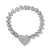 THE BLING KING Iced Out Big Heart Chain Collar Y2K 17mm Choker For Women Girl Micro Paved 5A Cubic Zircon Lovely Wedding Jewelry