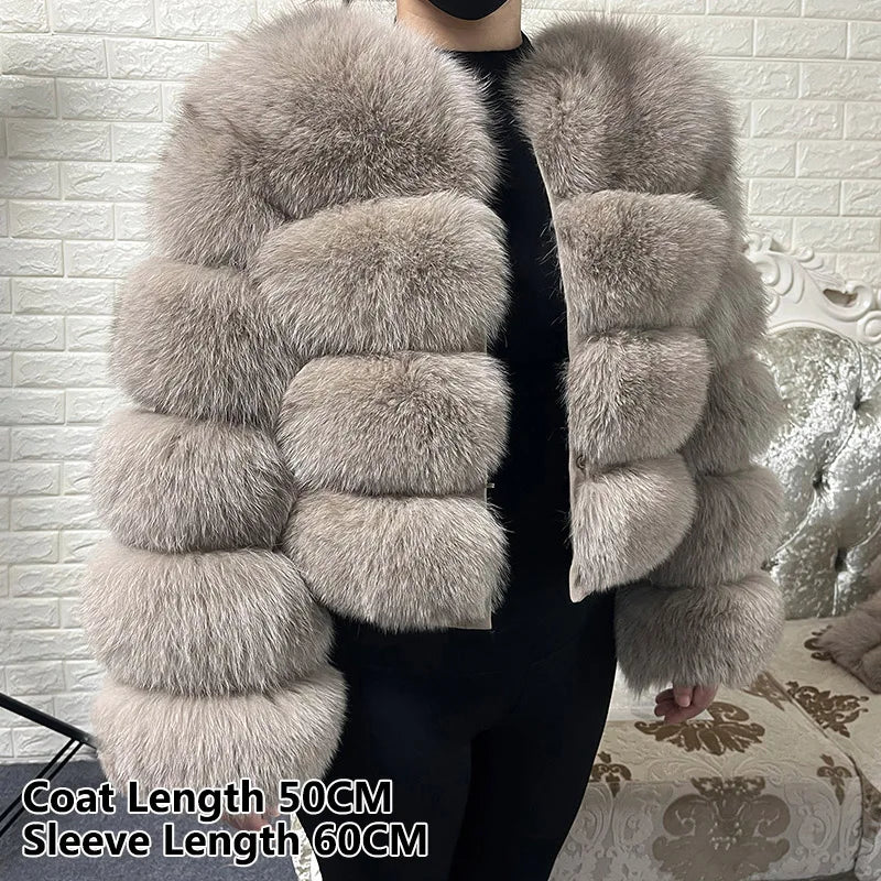 2025 MAOMAOKONG Natural Real Fox Fur Coat Women Winter Long Sleeve Luxury Raccoon Fur Jackets Thick Top Female Furry Coat Vest