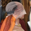 4/350 Piano Color Kinky Straight 13x6 Lace Frontal Human Hair Wigs Highlight Ginger Orange Brown Color Remy 13x4 Lace Front Wig