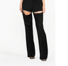 WHITNEY WANG Designer Style 2025 Autumn Fashion Streetwear Hollow Out Diamonds  Trousers Women StylishPants