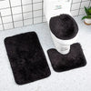 3pcs Bathroom Mat Set for Bathroom Silk Tie-Dye Toilet Soft Non Slip Rug Shower Carpets Toilet Lid Cover Floor Mats for Hallway