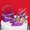Spot Goods Red Color 2024 New Arrival Special Design Women Party Shoes Matching Bag Set For Luxury Wedding Party Women