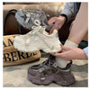 Women's Chunky Sneakers  Breathable Mesh Platform Sports Shoes Woman Fashion Lace Up Thick Sole Casual  Mujer 2024