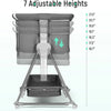 Baby Bassinet, Beside Sleeper for Baby Easy Folding Bedside Bassinet with Storage Basket and Wheels to Reduce Mom's Fatigue