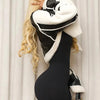 Weird Puss Furry Patchwork Women Crop Jacket Hipster Full Sleeve Open Stitch Hipster Streetwear Warm Outwear Basic Wild Coat