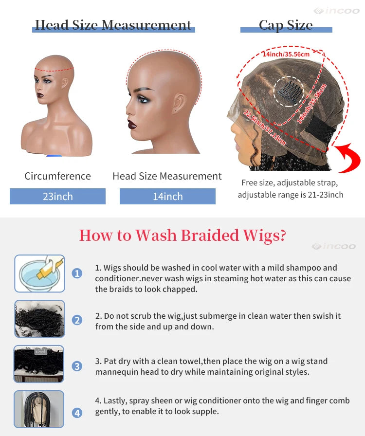 Boho Box Braided Wigs Curly Hair Synthetic Full Lace Front Wigs for Black Women Goddess Locs Braid Wig Bohemian Box Braid Wig