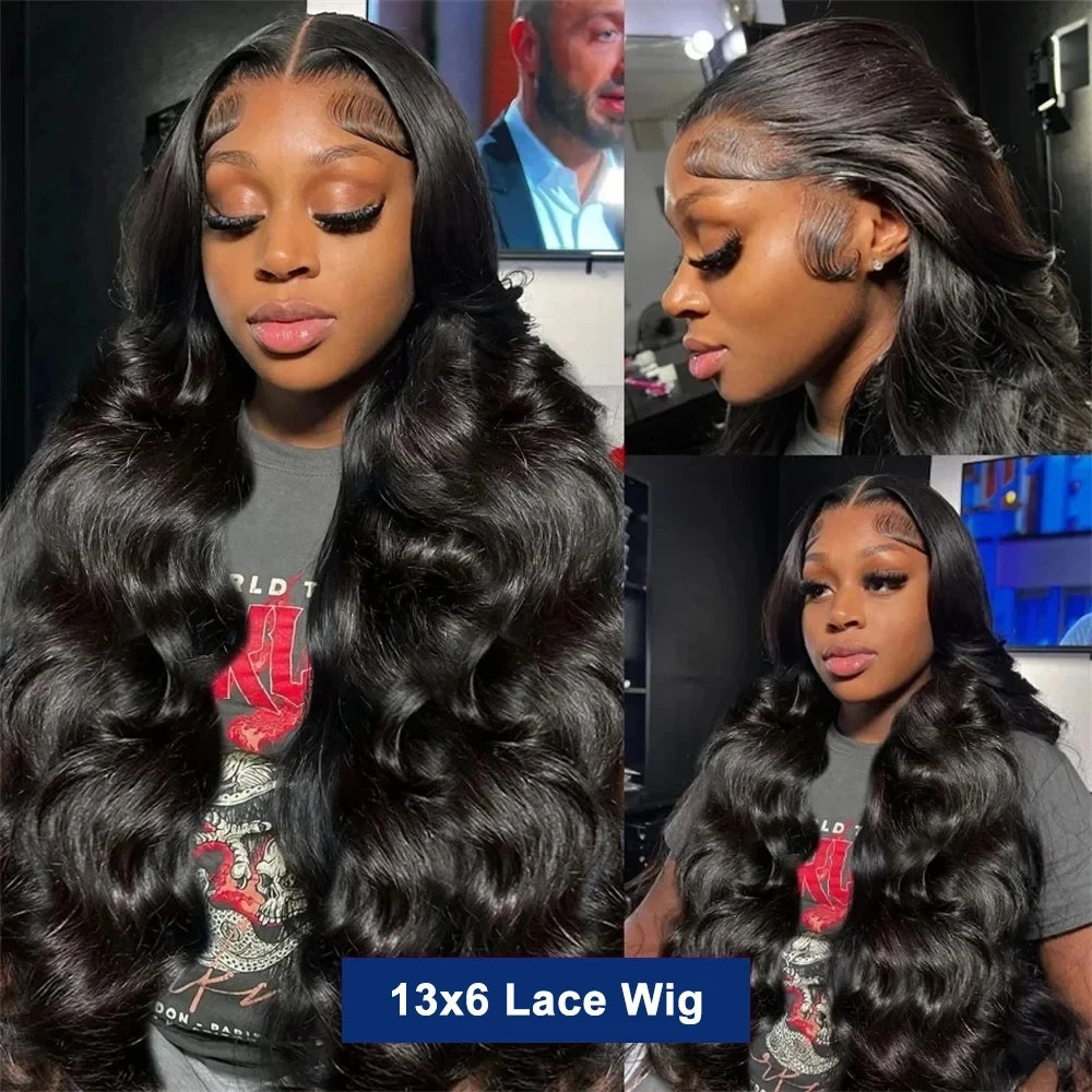 34 32In Body Wave Human Hair Lace Frontal Wigs 13x4 13x6 Transparent Lace Front Wig For Women 6x4 5x5 Glueless Wig Human Hair
