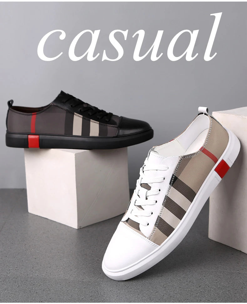 2022 New Fashion Mens Breathable Skateboard Shoes Men Fashion Sneakers High Quality Trainers Shoes Casual Genuine Leather Shoes