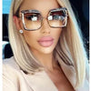Fashion Model Ocean Yellow Square Sunglasses Women Luxury Brand Oversized Shades Pearl Chic Sun Glasses For Female Men Oculos