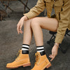 Boots Men High Top Boots High Quality Women Leather Shoes Fashion Outdoor Sneakers Men Lace Up Non-Slip Ankle Boots for Couple