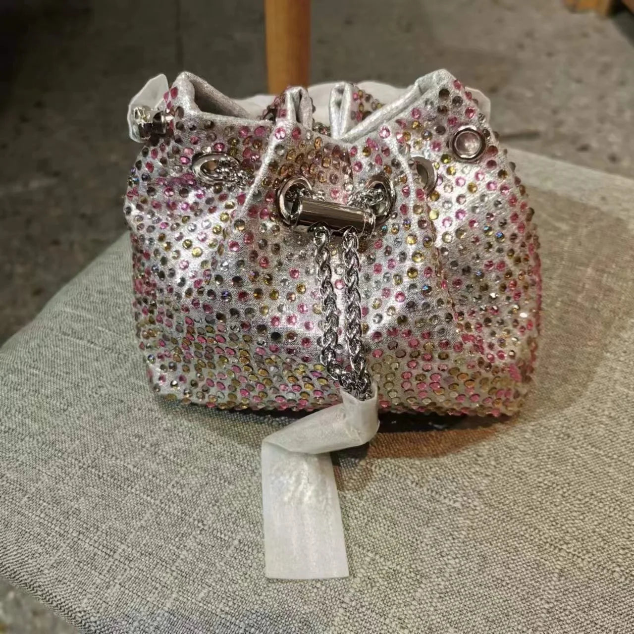 Wedding Party Clutch Purse Glitter Shiny Diamond Banquet Bag Women's Handbag Luxury Fashion Evening Bag Shoulder Chain Bag
