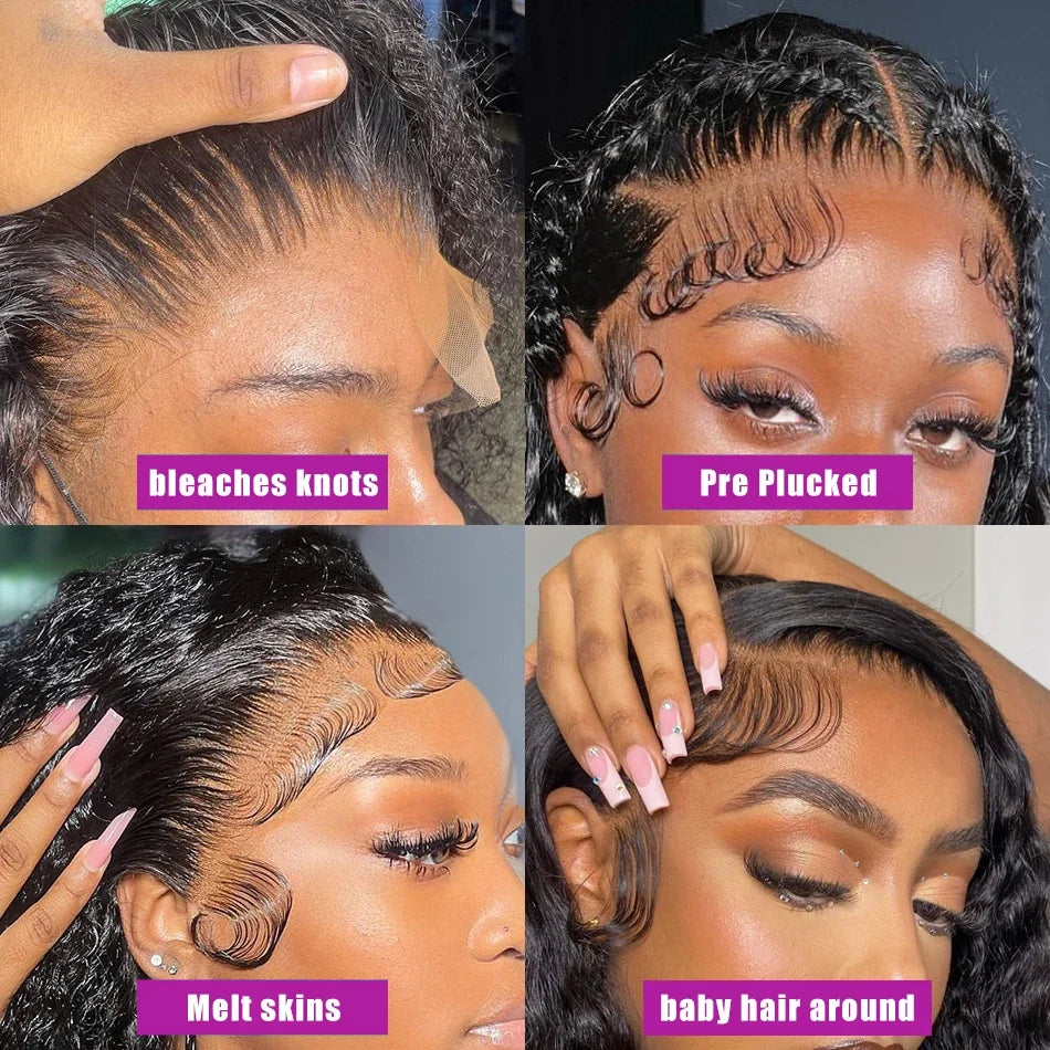 13x6 HD Lace Frontal Only Deep Wave 13x4 Full Frontal Invisible HD Lace Closure Only Virgin Hair For Woman Melt Skin Pre Plucked