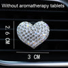 Heart-shaped Car Air Outlet Clip Creative Rhinestone Car Air Conditioning Air Outlet Perfume Decoration Clip Car Accessories