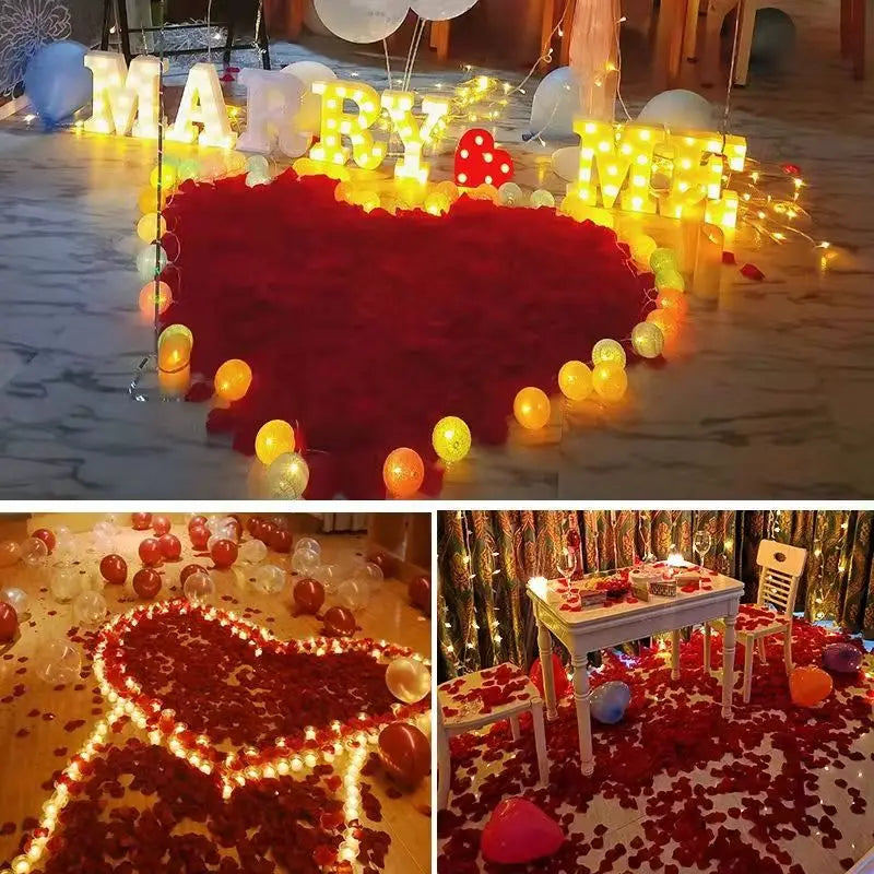 100/200Pcs Artificial Love Heart Petals Valentine's Day Wedding Party Confetti Petals Sponge Satin Fabric Table Bed Decorations