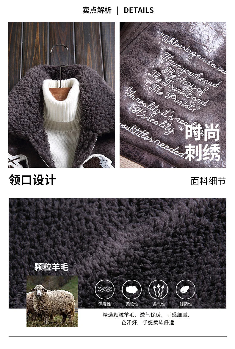 Sheep Fleece Coat for Men 2024 Fur Clothing Male Particle Wool Thick Lamb Fur Jacket Men's Winter Coats and Jackets Casaco FCY