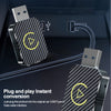 2 in 1 Wireless CarPlay Adapter & Android Auto Wireless Adapter, Type-C/USB Plug & Play Carplay Wireless Adapter Auto Connect