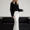 Wolfeel Casual Satin Women'S Skirt Spring Summer Fashion Loose High Waist Maxi Skirts Elegant Simple Slik Fishtail Skirt