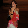 TARUXY One-shoulder Sexy Printed Dress Draped Swinging Collar Beach Vacation Mini Dress Elegant Sleeveless Female High Waist