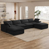 Cloud Modular Sectional Sofa with 2 Storage Ottomans 160.6" Down Filled Comfort U Shaped Sofa Minimalist Wide Deep Seat Couch
