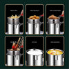 Frying Pan Set Japanese Deep Oil-saving Fryer 304 Stainless Steel High Temperature Kitchen Tempura Chicken Basket Cooking Tools